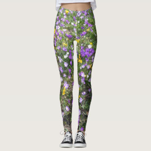 Mehrfarbige Crocus Spring Blumen Legierung Leggings