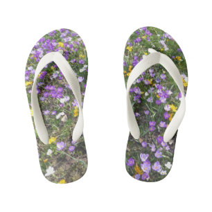 Mehrfarbige Crocus Spring Flowers Kinder Flip Flop