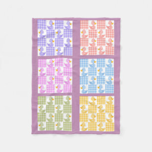 Mehrfarbige Duckies Design Fleece Blanket