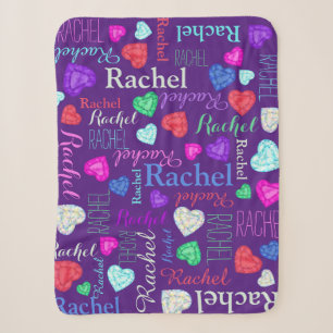 Mehrfarbige Edelsteine individuelle Name Rachel Sherpadecke