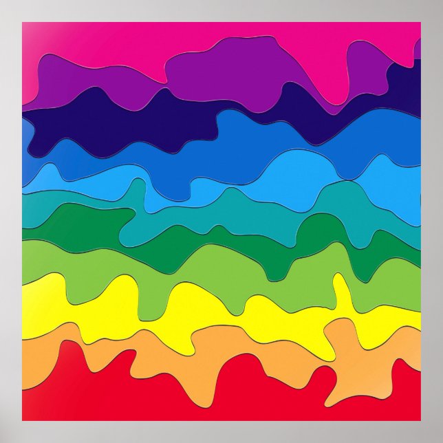mehrfarbige Farbe Poster (Vorne)