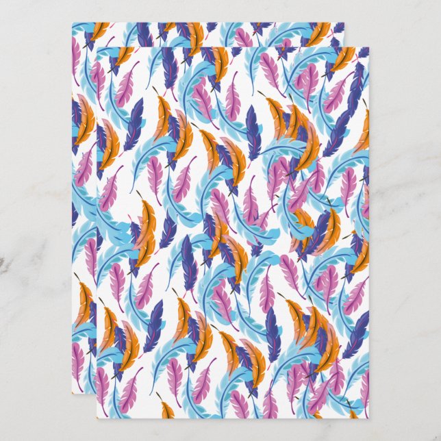 mehrfarbige Feathers (Vorne/Hinten)