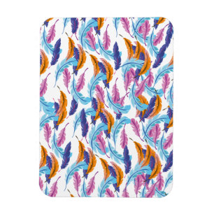 mehrfarbige Feathers Magnet