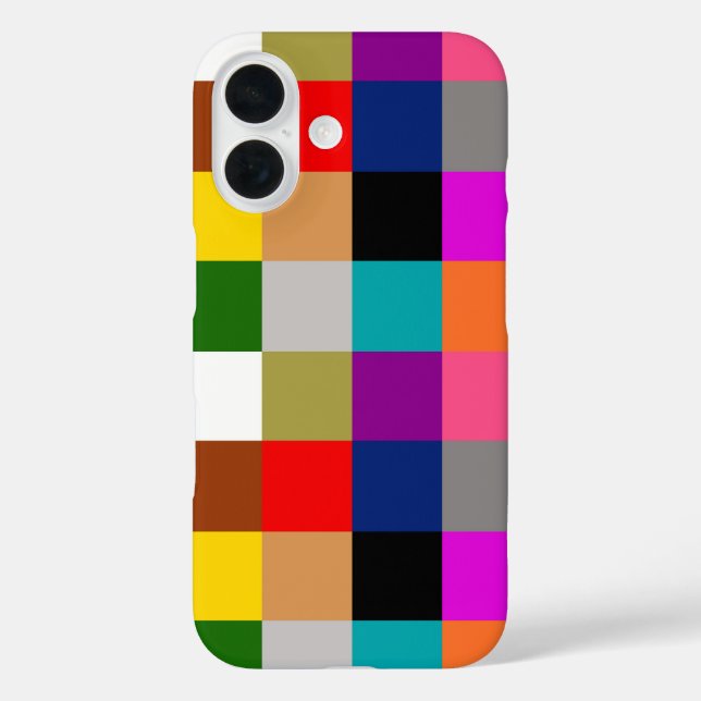 Mehrfarbige Fette Farbblöcke Design  iPhone 16 Hülle (Rückseite)