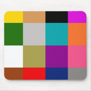 Mehrfarbige Fette Farbblöcke Design Mousepad