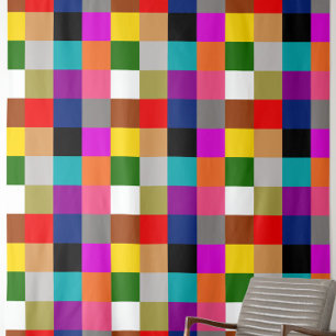 Mehrfarbige Fette Farbblöcke Design Stoff