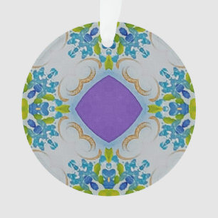 Mehrfarbige florale Mosaike Acryldekoration Ornament