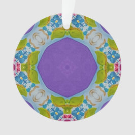 Mehrfarbige florale Mosaike Acryldekoration Ornament