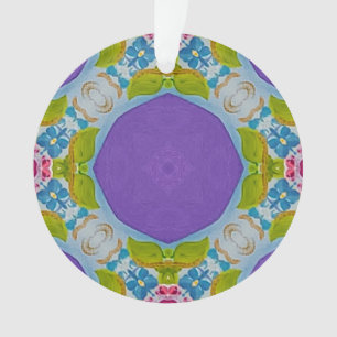 Mehrfarbige florale Mosaike Acryldekoration Ornament
