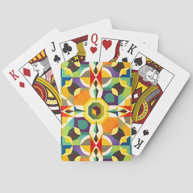 Mehrfarbige Form 1 Spielkarten (Rückseite)