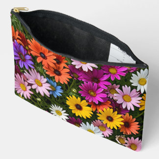 Mehrfarbige Gänseblümchen-Blumen-Tasche Zubehörtasche