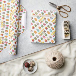 Mehrfarbige gemusterte Ostereier-Geschenkpapier Geschenkpapier