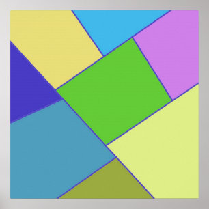 mehrfarbige geometrische Kunst Poster