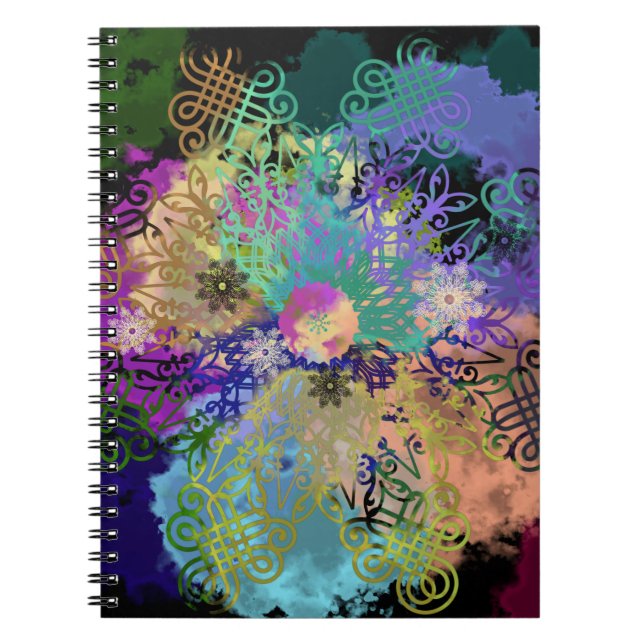 Mehrfarbige geometrische Mandalas Notizblock (Vorderseite)