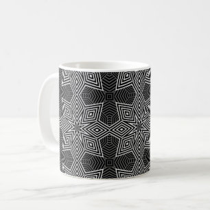 Mehrfarbige geometrische Retro-Muster Kaffeetasse