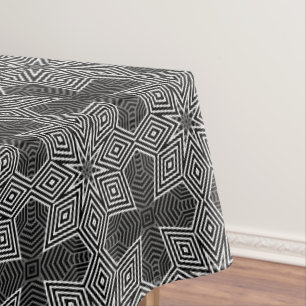 Mehrfarbige geometrische Retro-Muster Tischdecke