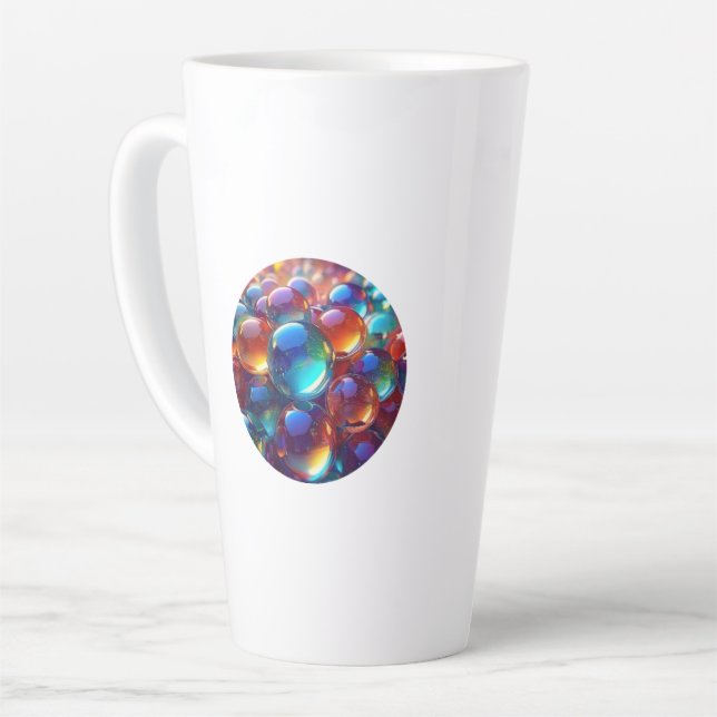 Mehrfarbige Glaskugeln Milchtasse (Linke Ecke)