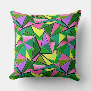 Mehrfarbige helle Neon-Geometrie-Muster Kissen