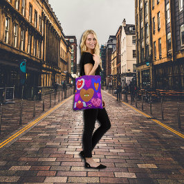 Mehrfarbige Herzen Valentine Tasche