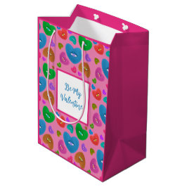 Mehrfarbige Herzklopfe mit Augapfelwangen-Liebe Mittlere Geschenktüte