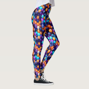 mehrfarbige Hexagons Leggings