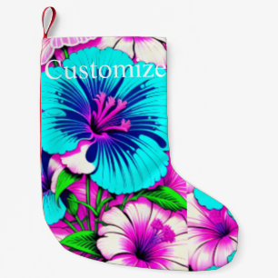 Mehrfarbige Hibiskus-Blume Thunder_Cove Kleiner Weihnachtsstrumpf