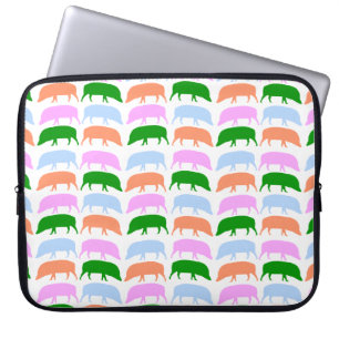 Mehrfarbige Hogs Pink Blue Green Orange Laptop Laptopschutzhülle