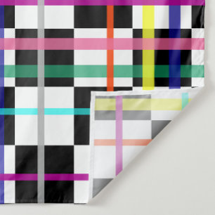 Mehrfarbige Karierte Linien - kariertes Tartan-Des Stoff