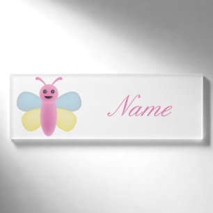 Mehrfarbige Kawaii-Biene Thunder_Cove Namenschild
