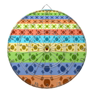 Mehrfarbige koreanische Flagge Kunst Druck Dartscheibe