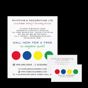 mehrfarbige Kreise, Maler und Dekorator Flyer