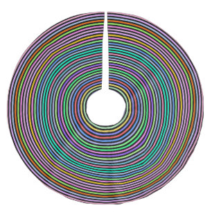 Mehrfarbige Kreise/Ring-Muster Polyester Weihnachtsbaumdecke