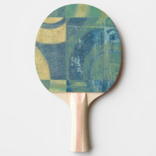 Mehrfarbige Kreise u. Platten Tischtennis Schläger