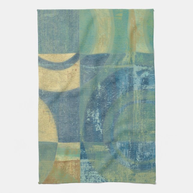 Mehrfarbige Kreise und Panels Geschirrtuch (Vertikal)