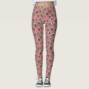 Mehrfarbige Kreise und Retro-Sechziger  Leggings
