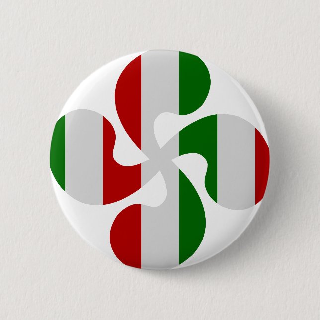 Mehrfarbige Kreuze baskisch Button (Vorderseite)