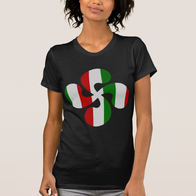 Mehrfarbige Kreuze baskisch T-Shirt (Vorderseite)
