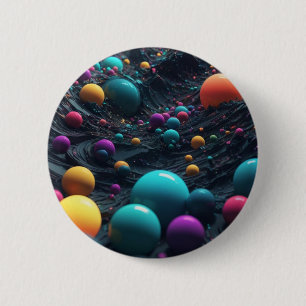 Mehrfarbige Kugeln Kunstwerk Button