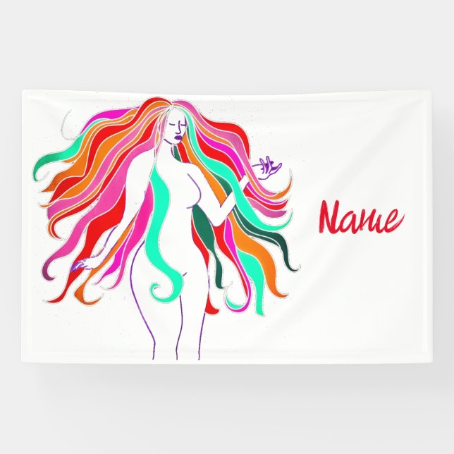 mehrfarbige Langhaargöttin Thunder_Cove Banner (Horizontal)