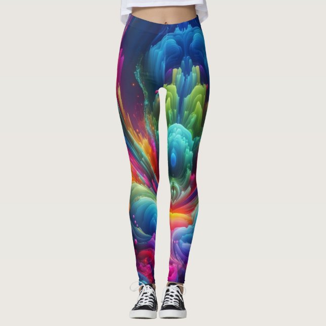 mehrfarbige Leggings (Vorderseite)