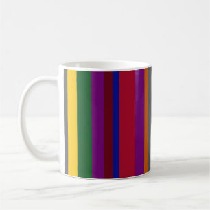 Mehrfarbige Linien auf einem klassischen Becher Kaffeetasse