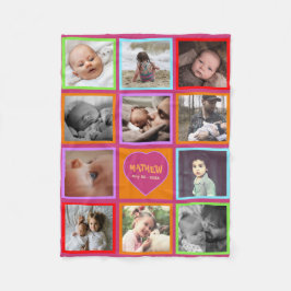 Mehrfarbige lustige Kinder Fleecedecke