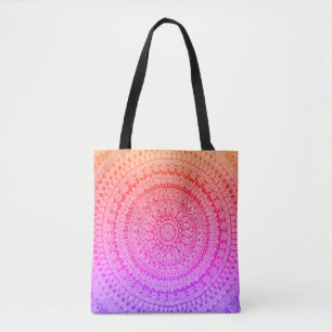 Mehrfarbige Mandala-Originalkunst  Tasche