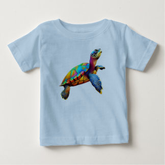 Mehrfarbige Meeresschildkröte Baby T-shirt