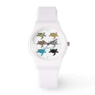Mehrfarbige Meeresschildkröten Thunder_Cove Armbanduhr