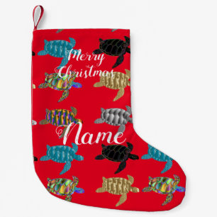 Mehrfarbige Meeresschildkröten Thunder_Cove Kleiner Weihnachtsstrumpf