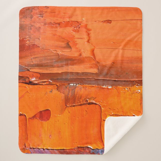 Mehrfarbige Ölfarbe Textur. Abstrakter Kunstgriff Sherpadecke (Vorderseite)