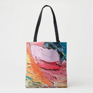 Mehrfarbige Ölfarbe Textur. Abstrakter Kunstgriff Tasche