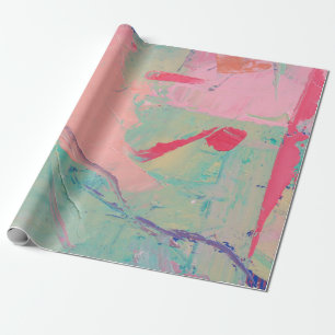 Mehrfarbige Ölmaltextur. Abstrakter Kunsthintergru Geschenkpapier