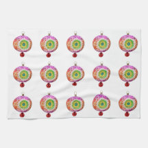 mehrfarbige Ornamente Küchentücher